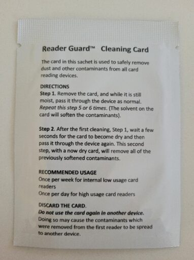 Terminal Cleaning Card – PaperRollsGP.com